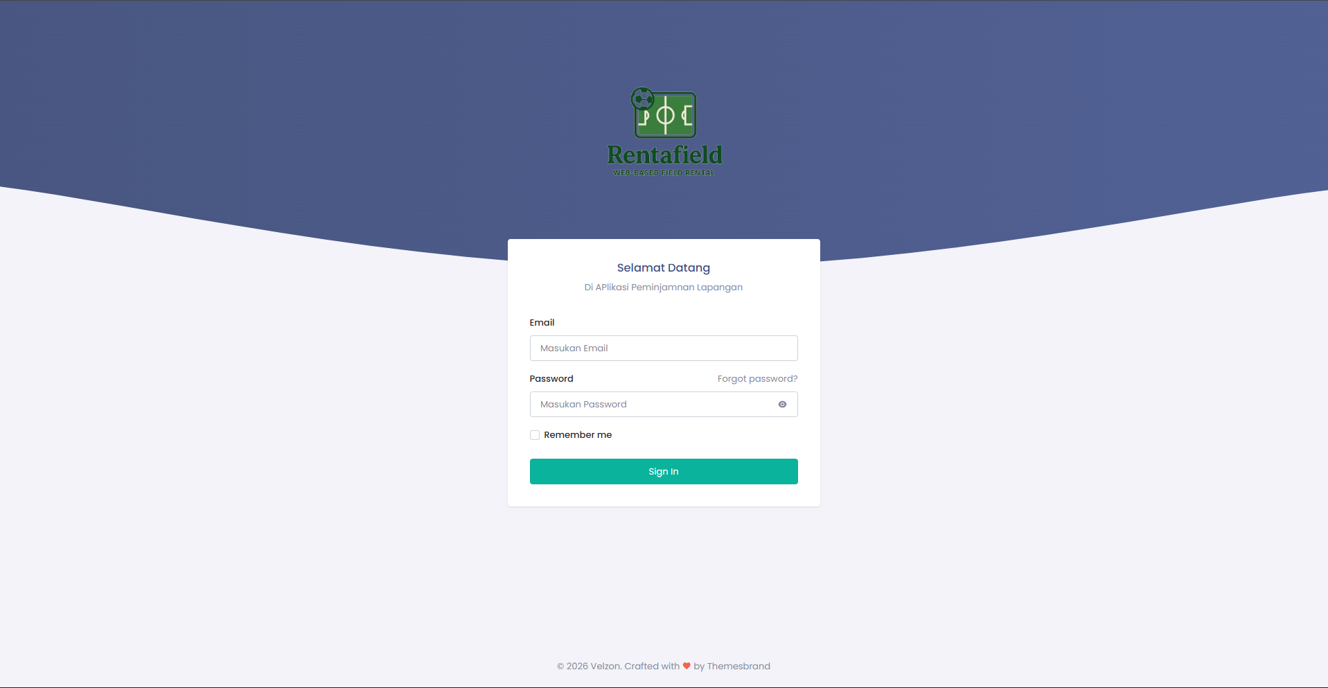 Website Peminjaman Lapangan