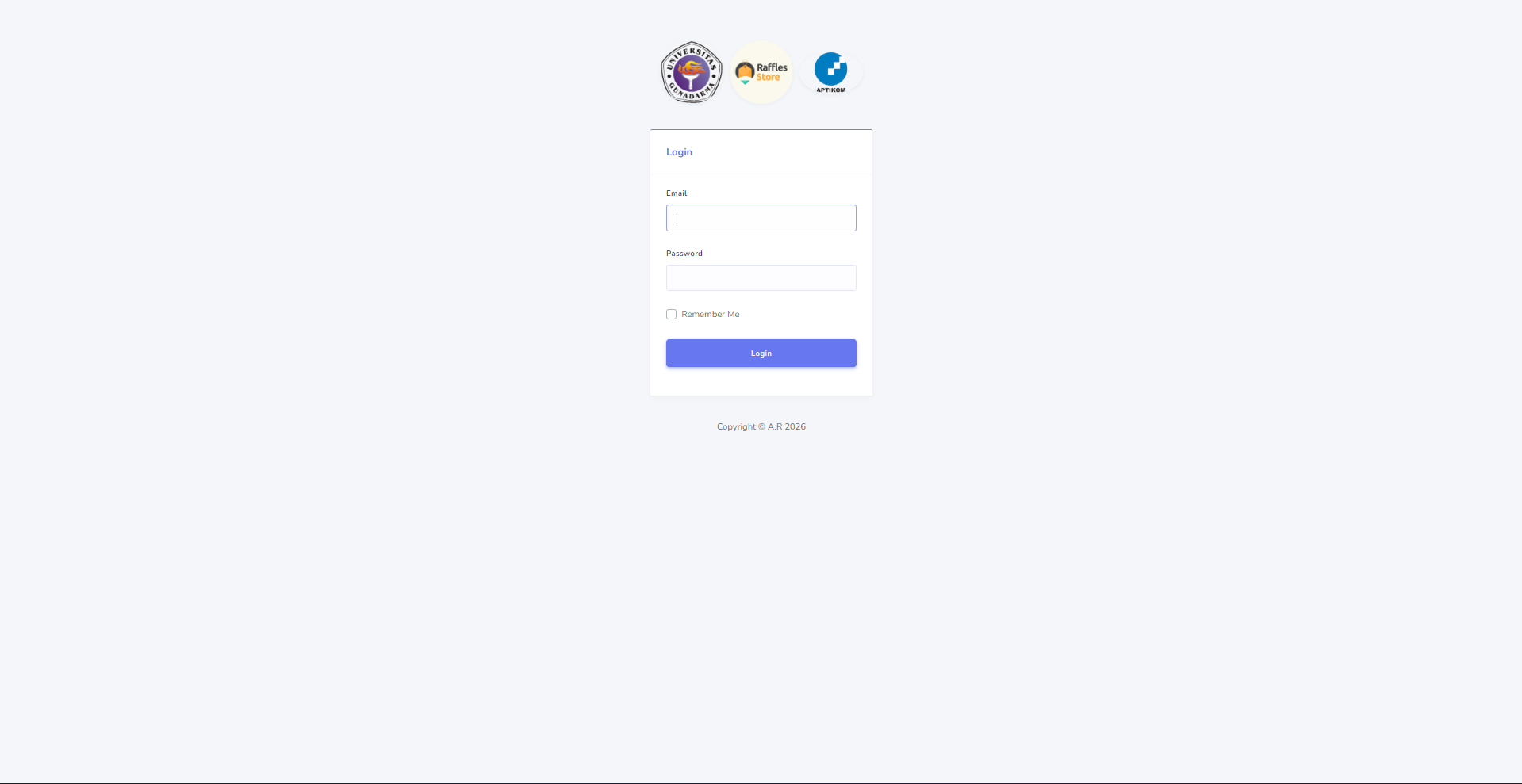 Website Raffles Store